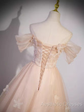 Vintage Ball Gown Off The Shoulder Tulle Long Evening Prom Dresses Formal Dresses